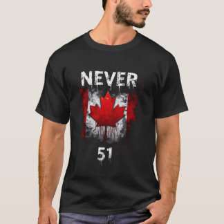 Niemals 51. Staat Kanada Kanadische Flagge Vintage T-Shirt