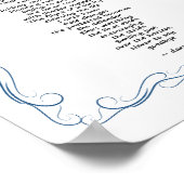 Niemals Abschiedsgedicht Poster (Ecke)