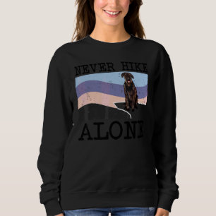 Niemals allein wandern Riesenschnauzer-Hund wander Sweatshirt
