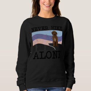 Niemals allein wandern Spanischer Wasserhund Hund Sweatshirt