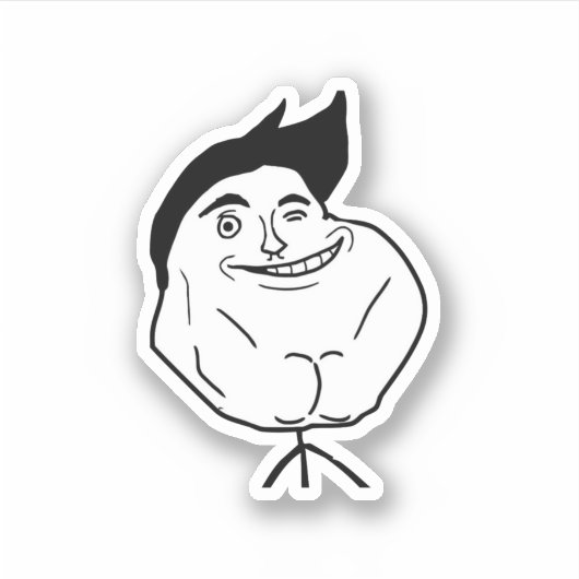 Niemals Alone Meme Aufkleber (Vorderseite)