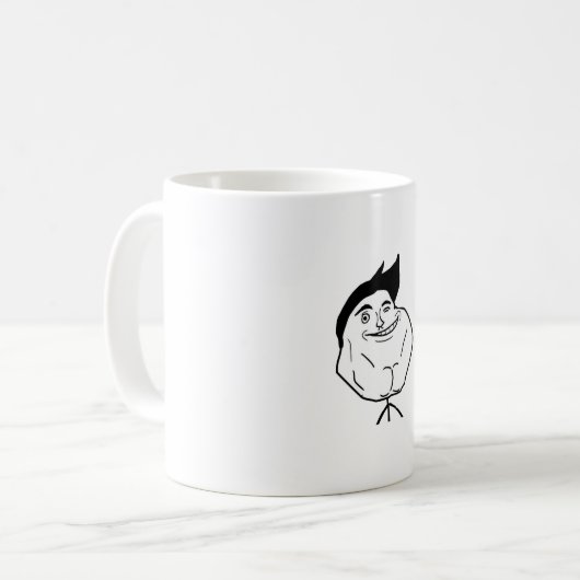 Niemals Alone Meme Kaffeetasse (Vorderseite Links)