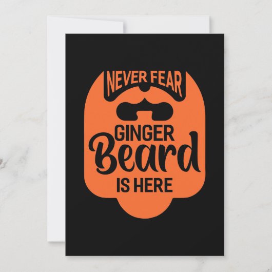 Niemals Angst Ginger Beard ist da Einladung (Vorderseite)