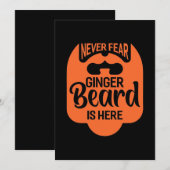 Niemals Angst Ginger Beard ist da Einladung (Vorne/Hinten)