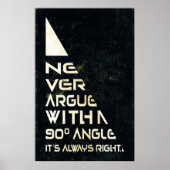 Niemals Argue - Math Poster (Vorne)