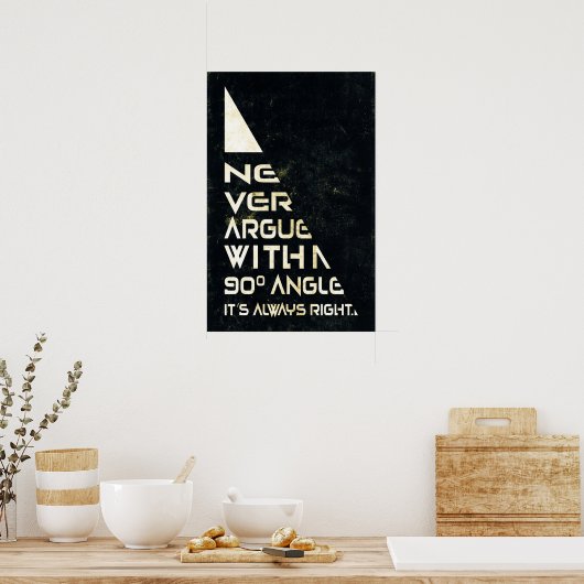 Niemals Argue - Math Poster (Küche)