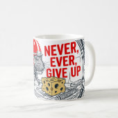 Niemals aufgeben 2 kaffeetasse (VorderseiteRechts)