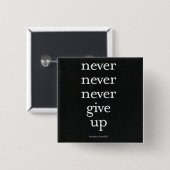 Niemals aufgeben button (Vorne & Hinten)