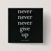 Niemals aufgeben button (Vorderseite)