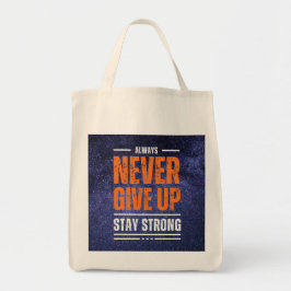 "Niemals aufgeben: Cosmic Edition" Tragetasche