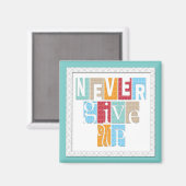 Niemals aufgeben - Drei Wörterbuchmagneten Magnet (Vorderseite/Rückseite)