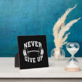 Niemals aufgeben - Dumbell - Gymnastik trainieren Fotoplatte (InSitu)