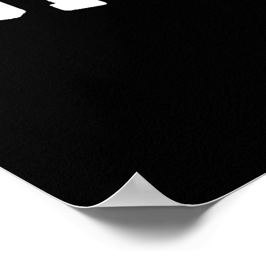 Niemals aufgeben - Dumbell - Gymnastik trainieren Poster (Ecke)