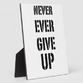 Niemals aufgeben fotoplatte (Seite)