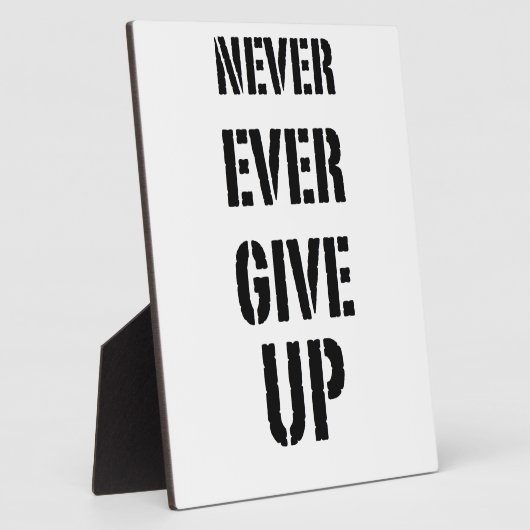 Niemals aufgeben fotoplatte (Seite)