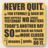 NIEMALS AUFGEBEN GETRÄNKEUNTERSETZER (Vorderseite)