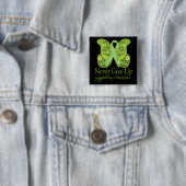 Niemals aufgeben - Schmetterlingslymphomen-Bewusst Button (Beispiel)