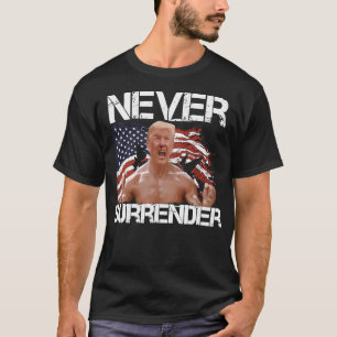 Niemals Aufgeben Trump Donald 2024 Schuss T-Shirt