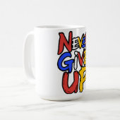 Niemals Aufgeben Unaufhaltsamer Geist Kaffeetasse (Vorderseite Links)
