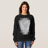 Niemals aus der Pflicht, immer auf dem Hund des De Sweatshirt (Vorne ganz)