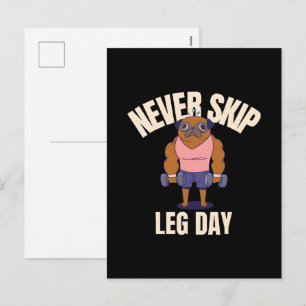 Niemals Beintraining auslassen Feiertagspostkarte