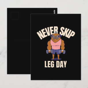 Niemals Beintraining auslassen Postkarte