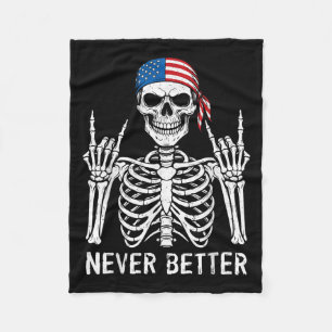 Niemals besser Skeleton Funny Halloween für Wo Fleecedecke