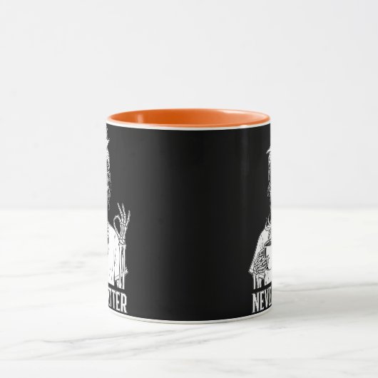 Niemals besser Skeleton Funny Halloween Tasse (Zentrum)