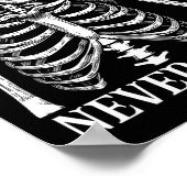 Niemals besser Skeleton Funny Skull Halloween Frau Poster (Ecke)