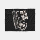 Niemals besser Skeleton Teemaschine für Männer Fra Fleecedecke (Vorderseite (Horizontal))