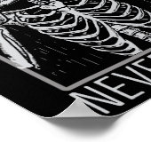 Niemals besser Skeleton trinken Kaffee Halloween C Poster (Ecke)