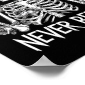 Niemals besser Skeleton trinken Kaffee Halloween C Poster (Ecke)