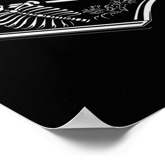 Niemals besser Skelettcoffin feine Hand Schild Hal (Ecke)