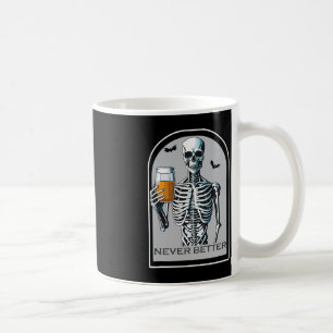 Niemals besser Skelettspinner Skull Halloween für  Kaffeetasse