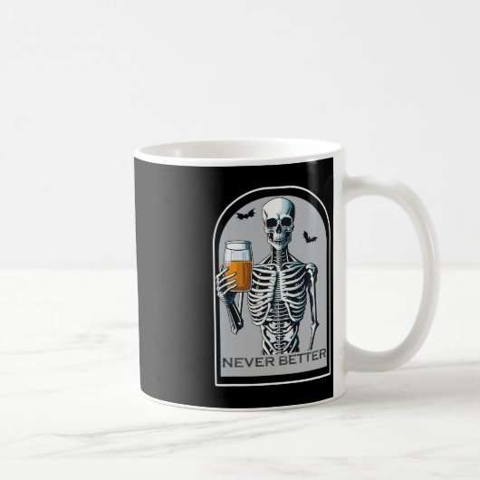 Niemals besser Skelettspinner Skull Halloween für  Kaffeetasse (Rechts)