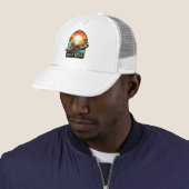 Niemals besser - Skelettsurfing Sunset Wave Truckerkappe (Beispiel)