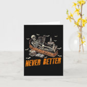 Niemals besser Sonneneletlesen Buch in Coffin Karte (Gelbe Blume)