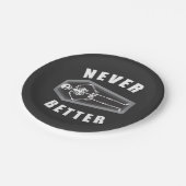 Niemals besser Tote im Skeletton Halloween Pappteller (Schrägansicht)