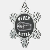 Niemals besser Tote im Skeletton Halloween Schneeflocken Zinn-Ornament (Rechts)