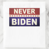 Niemals Biden Rechteckiger Aufkleber (Tasche)