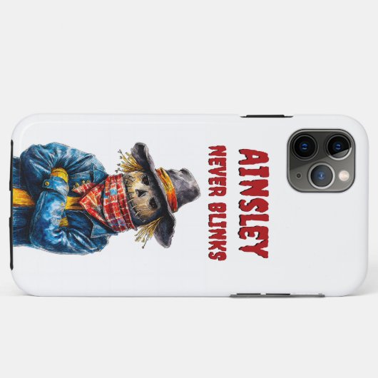 Niemals blinzelt Scarecrow-Creepy Halloween-Design Case-Mate iPhone Hülle (Rückseite (Horizontal))