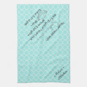 Niemals Chaos mit South Women Aqua Custom Geschirrtuch (Vertikal)