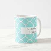 Niemals Chaos mit South Women Aqua Custom Kaffeetasse (VorderseiteRechts)