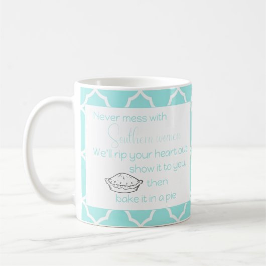 Niemals Chaos mit South Women Aqua Custom Kaffeetasse (Links)