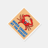 Niemals Crabby am Strand Serviette (Ecke)