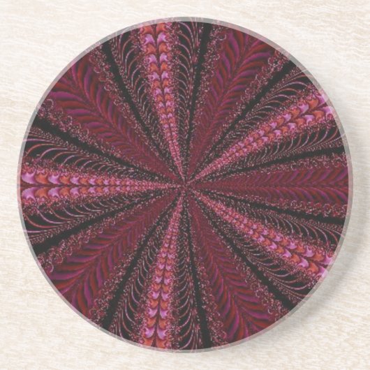 Niemals das Ende von Red Ribbon Sandstein Untersetzer (Vorne)