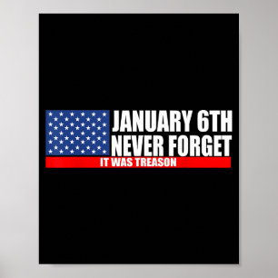 Niemals den 6. Januar Vergessen Sie es Verrat Poster