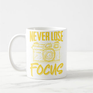 Niemals den Fokus verlieren Fotograf lustige Fotog Kaffeetasse
