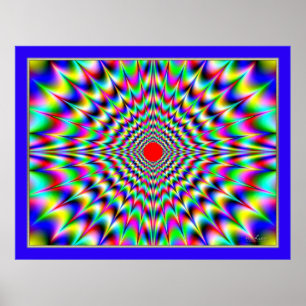 Niemals die optische Illusion des Sonnenscheins be Poster