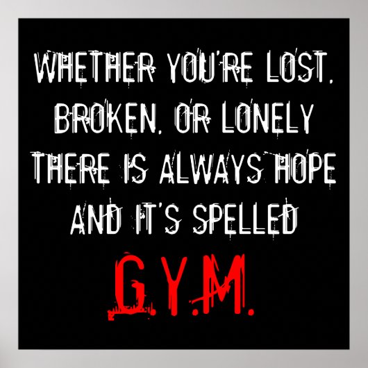 NIEMALS DRUCKEN POSTER (Vorne)